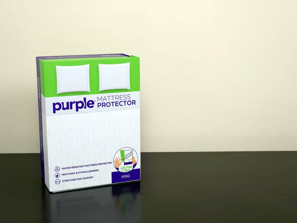 紫色床垫保护器