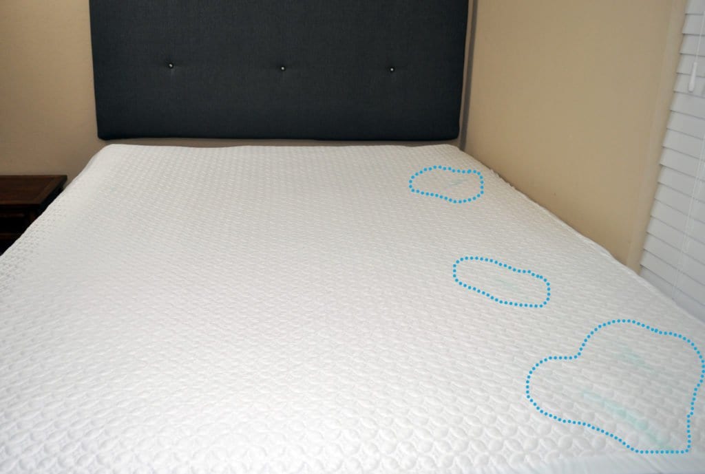 Malouf Sleep Title冰科技床垫保护器- 8小时测试后污渍