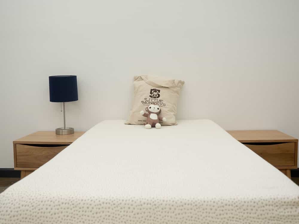 卧室里有5只小猴子的床垫