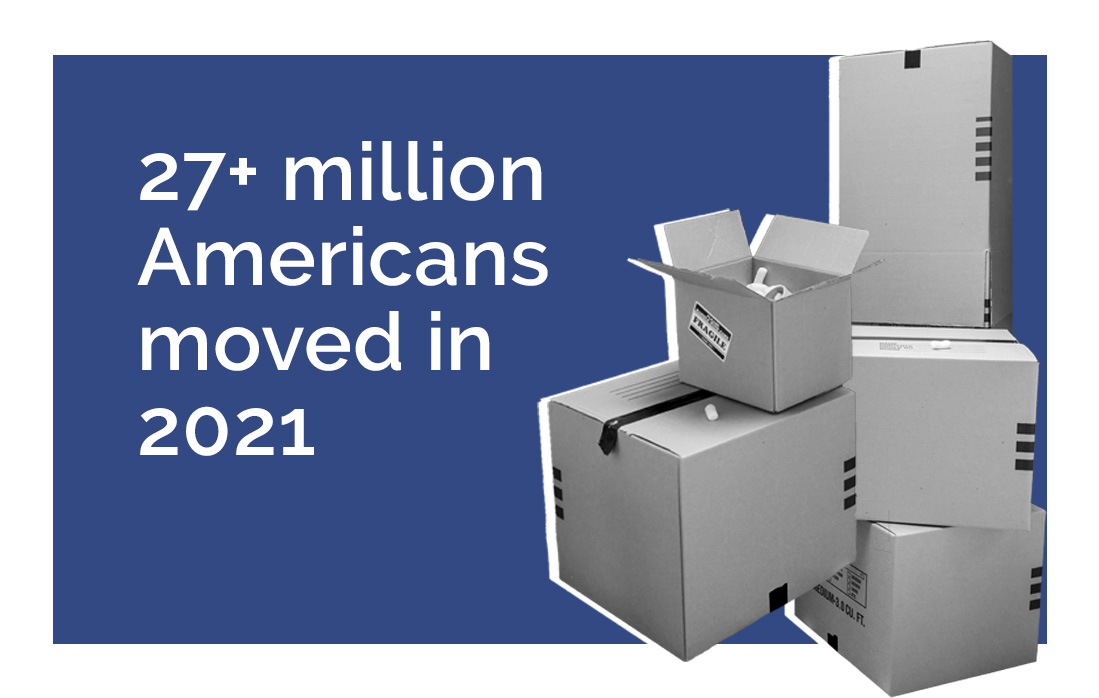 2021年有2700万美国人搬家